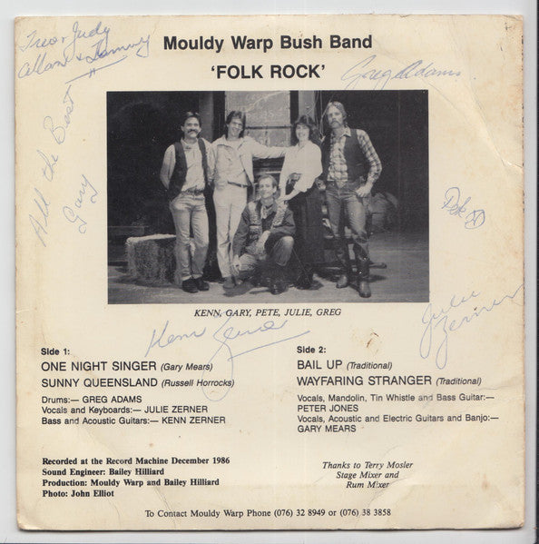 Mouldy Warp Bush Band : Folk Rock (7", EP)