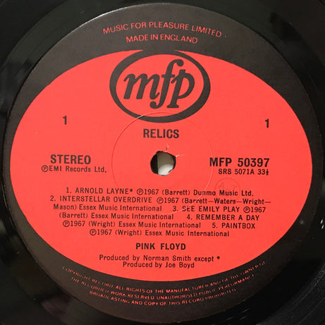 Pink Floyd : Relics (LP, Comp, RE)
