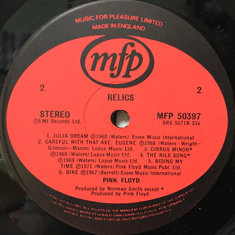 Pink Floyd : Relics (LP, Comp, RE)