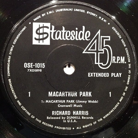 Richard Harris : Macarthur Park (7", EP)