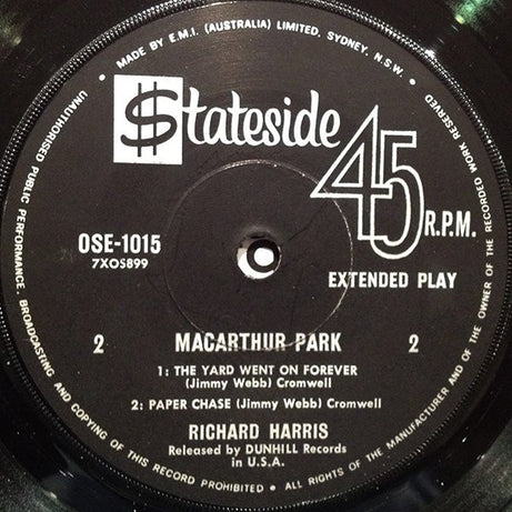 Richard Harris : Macarthur Park (7", EP)