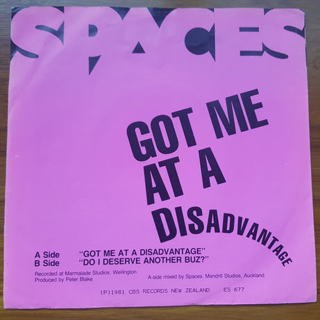 The Spaces : Got Me At A Disadvantage (7")
