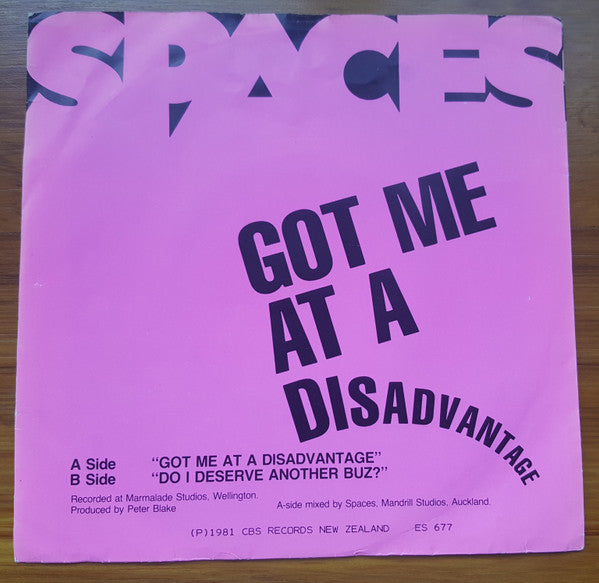 The Spaces : Got Me At A Disadvantage (7")