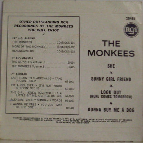 The Monkees : She (7", EP)