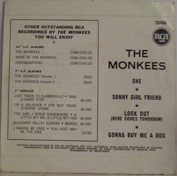 The Monkees : She (7", EP)