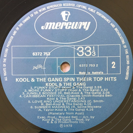 Kool & The Gang : Spin Their Top Hits (LP, Comp)