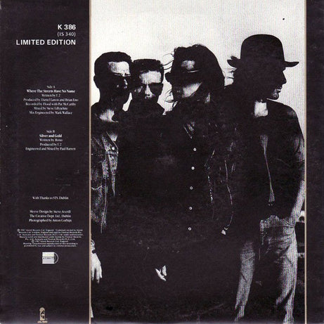 U2 : Where The Streets Have No Name (7", Single)