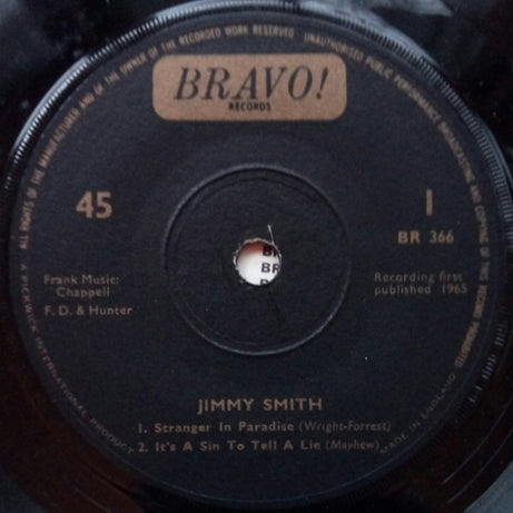 Jimmy Smith : Stranger In Paradise (7", EP, Sol)