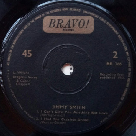 Jimmy Smith : Stranger In Paradise (7", EP, Sol)