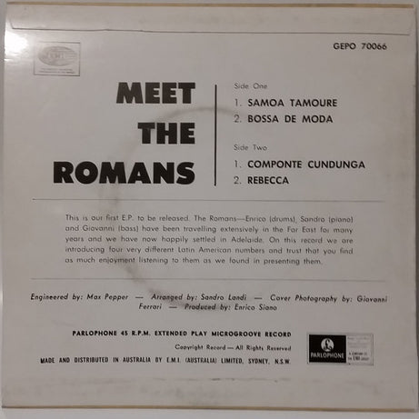 The Romans (7) : Meet The Romans (7", EP)