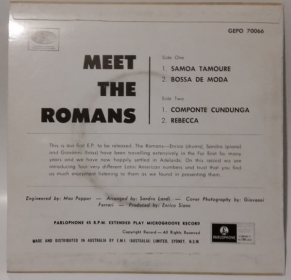The Romans (7) : Meet The Romans (7", EP)