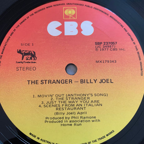 Billy Joel : The Stranger (LP, Album)