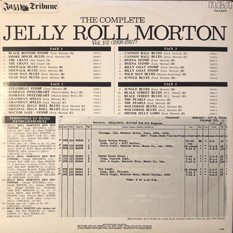 Jelly Roll Morton : The Complete Jelly Roll Morton Vol. 1/2 (1926-1927) (2xLP, Comp, Gat)