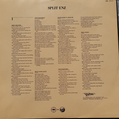 Split Enz : Time And Tide (LP, Album)