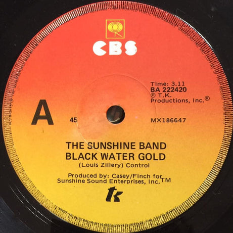 The Sunshine Band : Black Water Gold (7", Single)