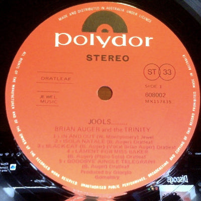 Julie Driscoll, Brian Auger & The Trinity : Jools (LP, Album, Red)