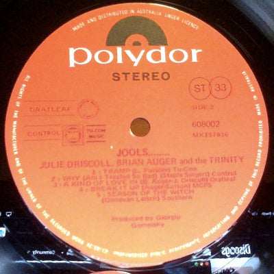 Julie Driscoll, Brian Auger & The Trinity : Jools (LP, Album, Red)