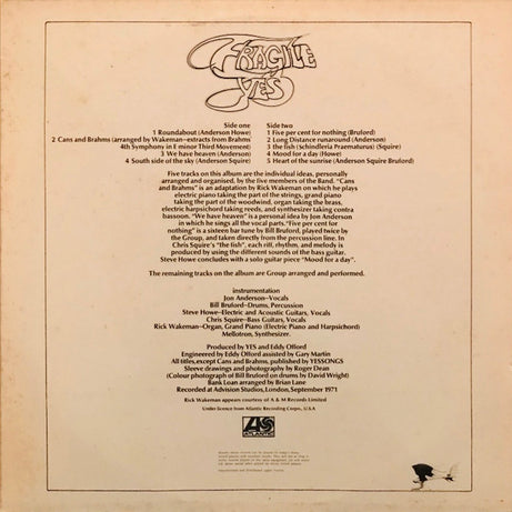 Yes : Fragile (LP, Album, M/Print, RP, Gat)
