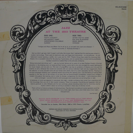 Len Barnard : Jazz At The 1812 Theatre (LP)