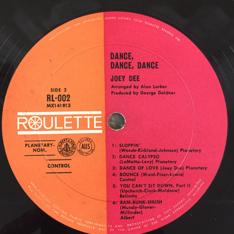 Joey Dee : Dance, Dance, Dance (LP, Album, Mono)
