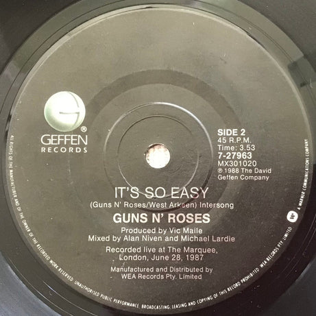 Guns N' Roses : Sweet Child O' Mine (7", Single)