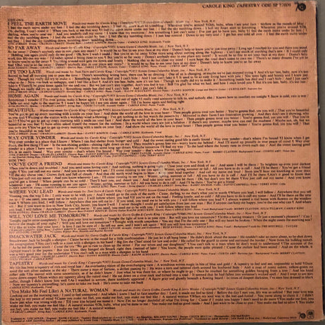 Carole King : Tapestry (LP, Album, Mon)
