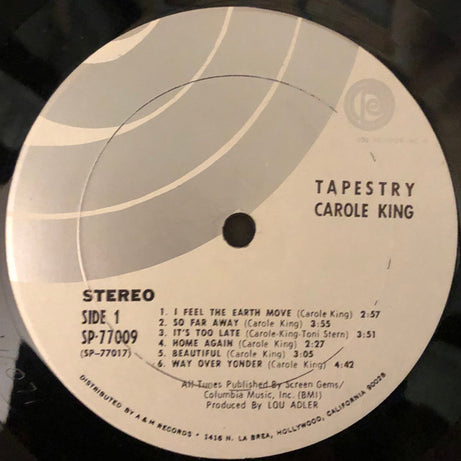 Carole King : Tapestry (LP, Album, Mon)
