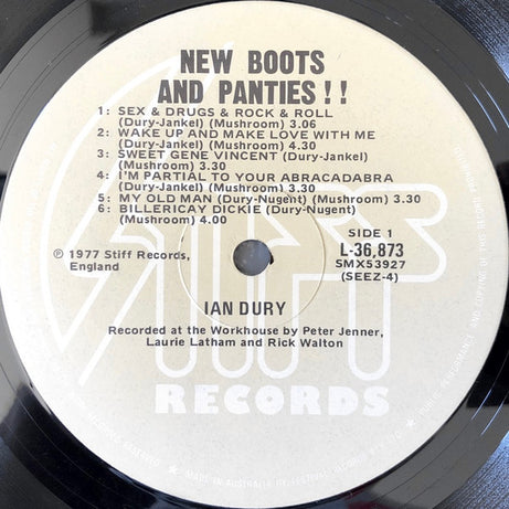 Ian Dury : New Boots And Panties!! (LP, Album, RE, Ext)