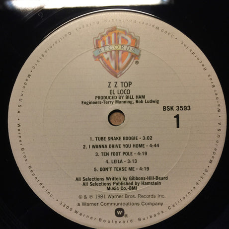 ZZ Top : El Loco (LP, Album, Club, Ter)