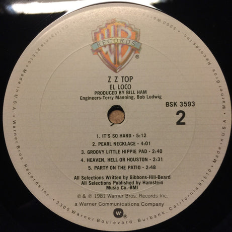 ZZ Top : El Loco (LP, Album, Club, Ter)