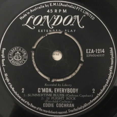 Eddie Cochran : C'mon Everybody (7", EP)