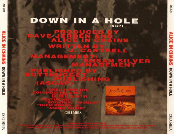 Alice In Chains : Down In A Hole (CD, Single, Promo)