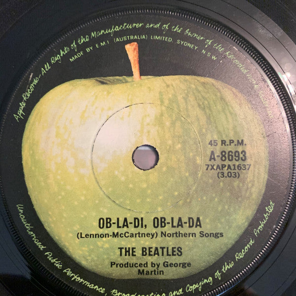The Beatles : Ob-La-Di Ob-La-Da (7", Single, Mono)