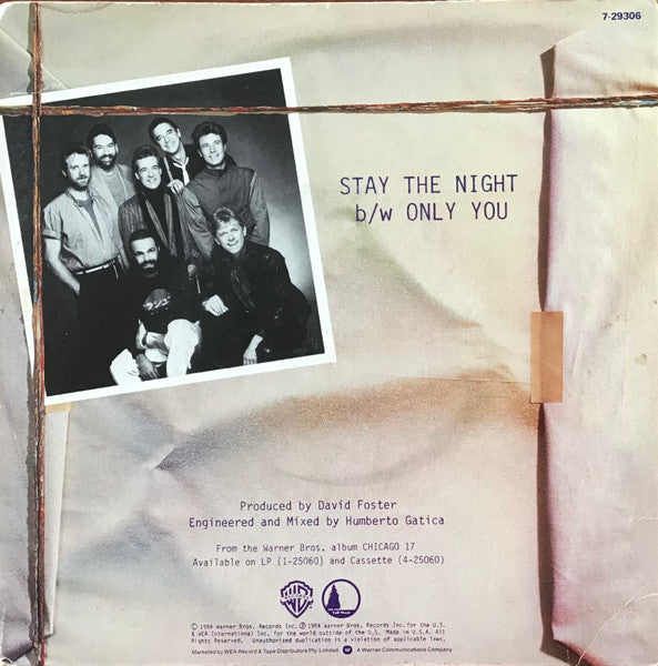 Chicago (2) : Stay The Night (7", Single)