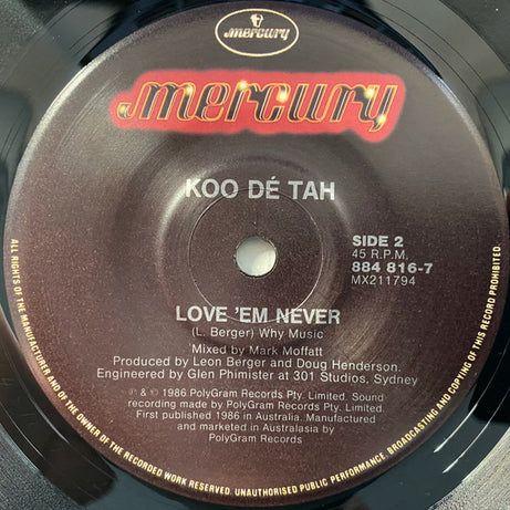 Koo Dé Tah : Think Of Me (7", Single)