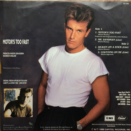 James Reyne : Motor's Too Fast (12")