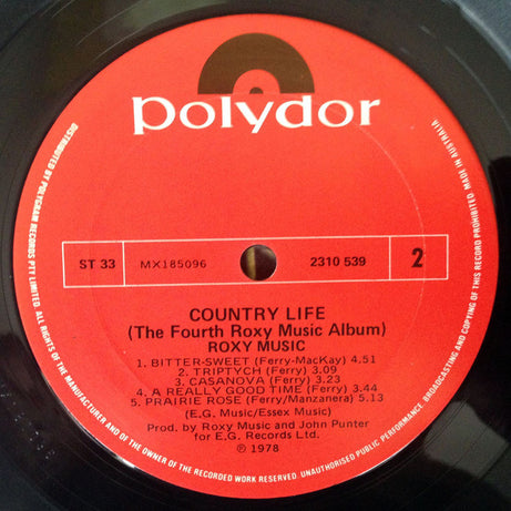 Roxy Music : Country Life (LP, Album, RE)