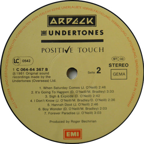 The Undertones : Positive Touch (LP, Album)