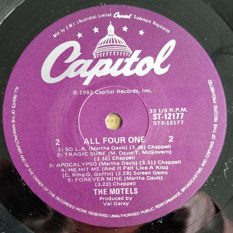 The Motels : All Four One (LP, Album)