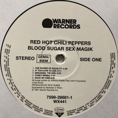 Red Hot Chili Peppers : Blood Sugar Sex Magik (2xLP, Album, RE, RP, 140)