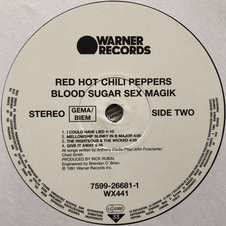 Red Hot Chili Peppers : Blood Sugar Sex Magik (2xLP, Album, RE, RP, 140)
