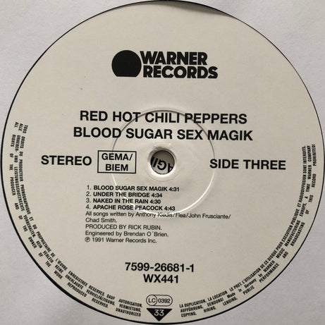 Red Hot Chili Peppers : Blood Sugar Sex Magik (2xLP, Album, RE, RP, 140)