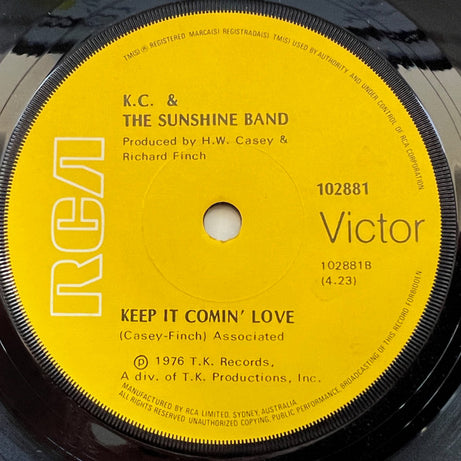 K. C. And The Sunshine Band* : I'm Your Boogie Man (7")