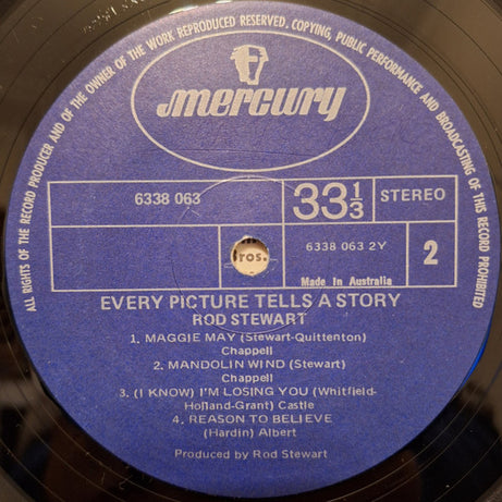 Rod Stewart : Every Picture Tells A Story (LP, Album, RP, Tri)