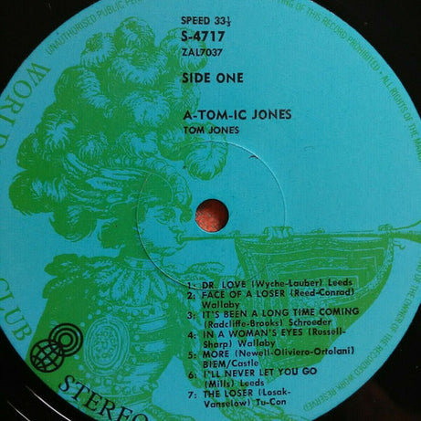Tom Jones : A-tom-ic Jones (LP, Album, Club, RE)
