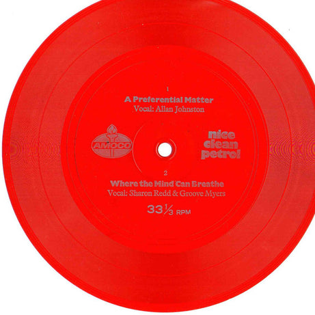 Allan Johnston / Sharon Redd & Groove Myers : Amoco: Nice Clean Petrol (Flexi, 7", S/Sided, Promo, Red)