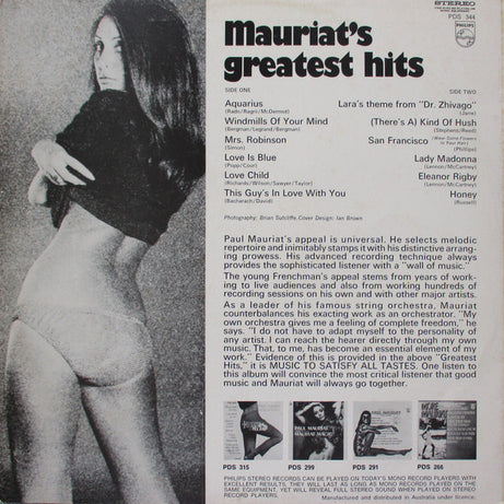 Paul Mauriat And His Orchestra : Mauriat's Greatest Hits (LP, Comp)