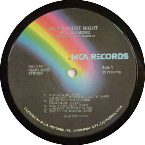 Neil Diamond : Hot August Night (2xLP, Album, Gat)