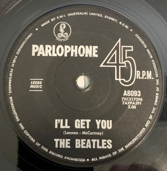 The Beatles : She Loves You (7", Single, Mono, RE)