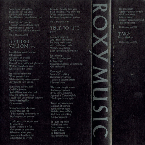Roxy Music : Avalon (Cass, Album)